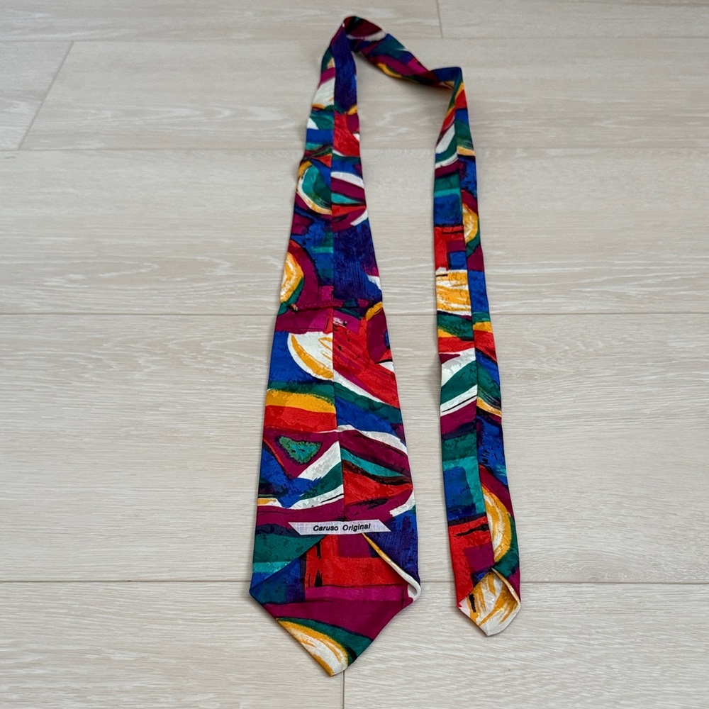 3/$10 Caruso Colorful Abstract Men's Tie - Picture 3 of 4